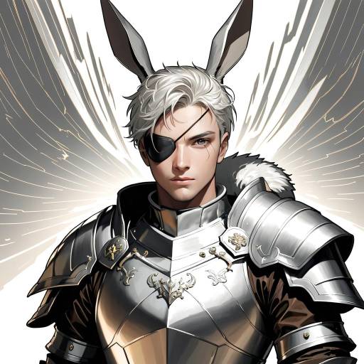 Stoic Knight with Rabbit Features Stoic Knight with Rabbit Features
