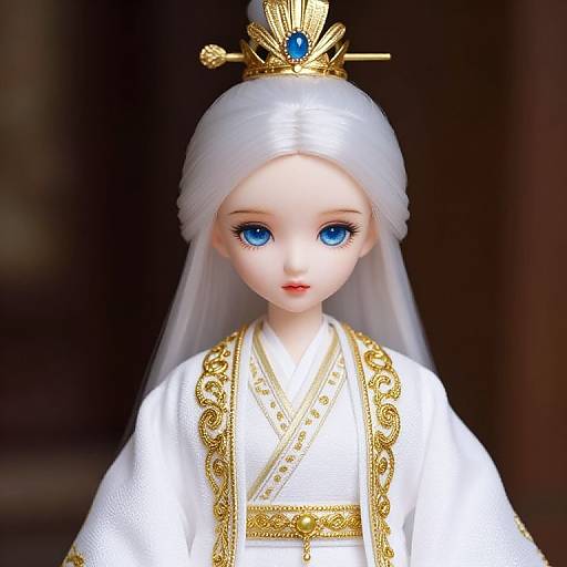 Blue-Eyed Doll in Royal Robe