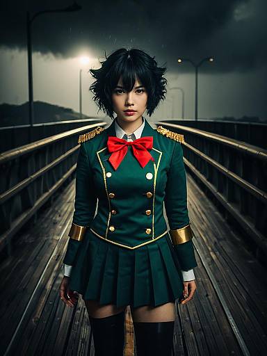 Female Izuku Cosplay on Bridge