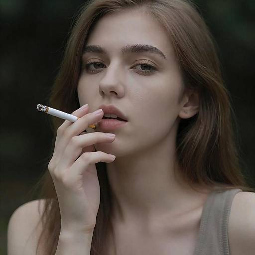 Intense Portrait of a Young Woman