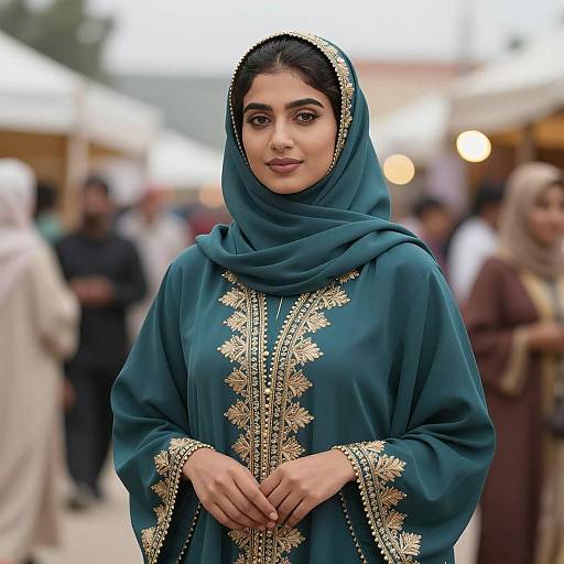 Elegant Woman in Traditional Islamic Attire