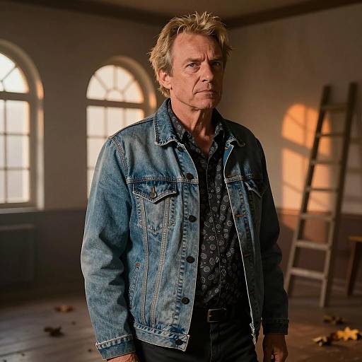 Moody Portrait of a Middle-Aged Man