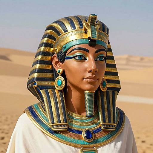 Regal Queen Nefertari Costume Artwork
