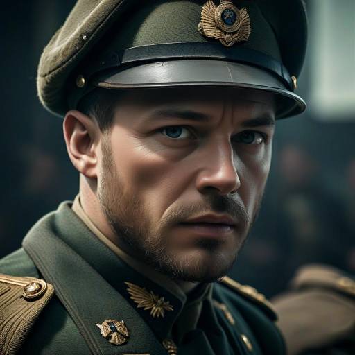 Cinematic Portrait of Tom Hardy in 1940s Uniform