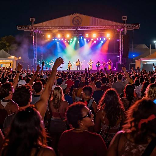 Vibrant Night Music Festival Scene