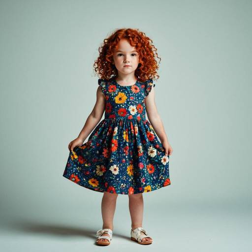 Young Redhead Girl in Floral Dress