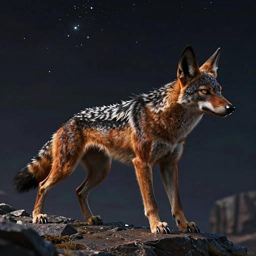 Epic Half-Man Half-Jackal Mythical Figure