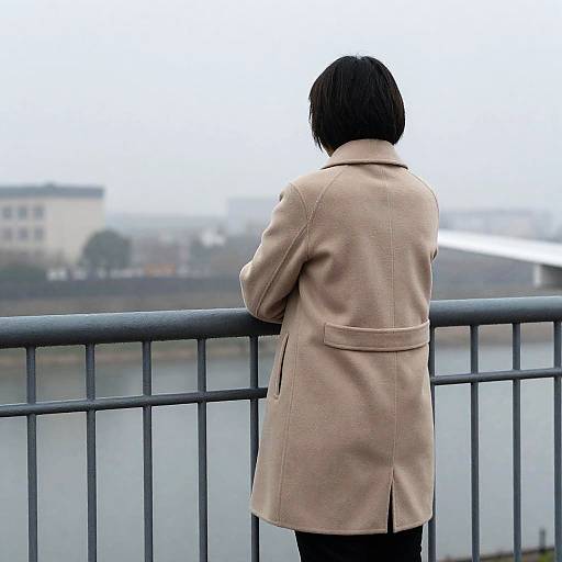 Mysterious Figure in Foggy Urban Setting