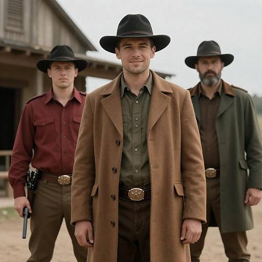 Three Men in Western Clothing