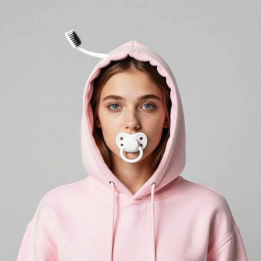 Adult in Toothbrush Costume with Hoodie