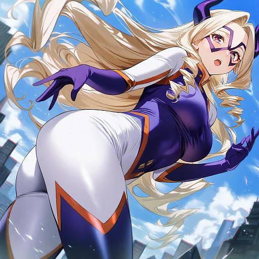 Illustration of Mount lady, boku no hero academia in the style of Mery (yangmalgage)