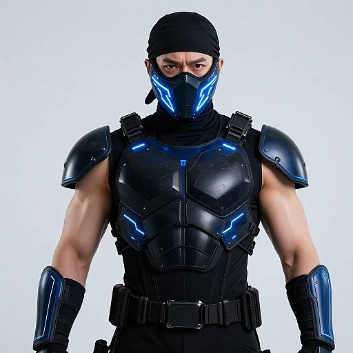 Futuristic Muscular Combat Cosplay