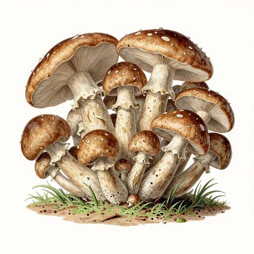Ultra-Realistic Mushroom Explosion Illustration