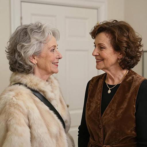 Charming Friendship Between Two Stylish Women