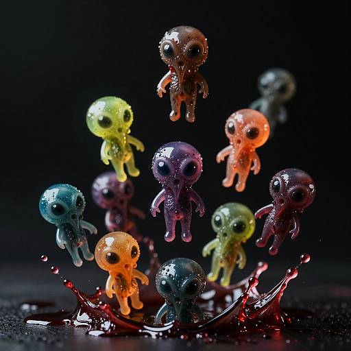 Surreal Alien Creatures in Motion