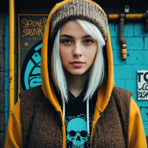 Detailed Sewer Punk Student Portrait