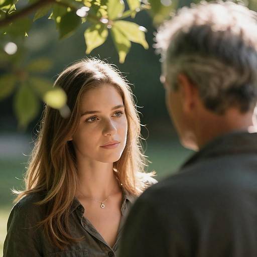 Sunlit Portrait of a Couple Outdoors