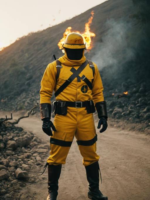 Realistic Napalm Man Cosplay Photo