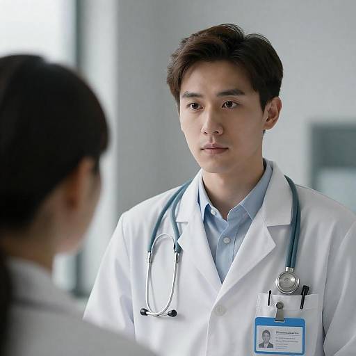 Male Doctor in White Lab Coat