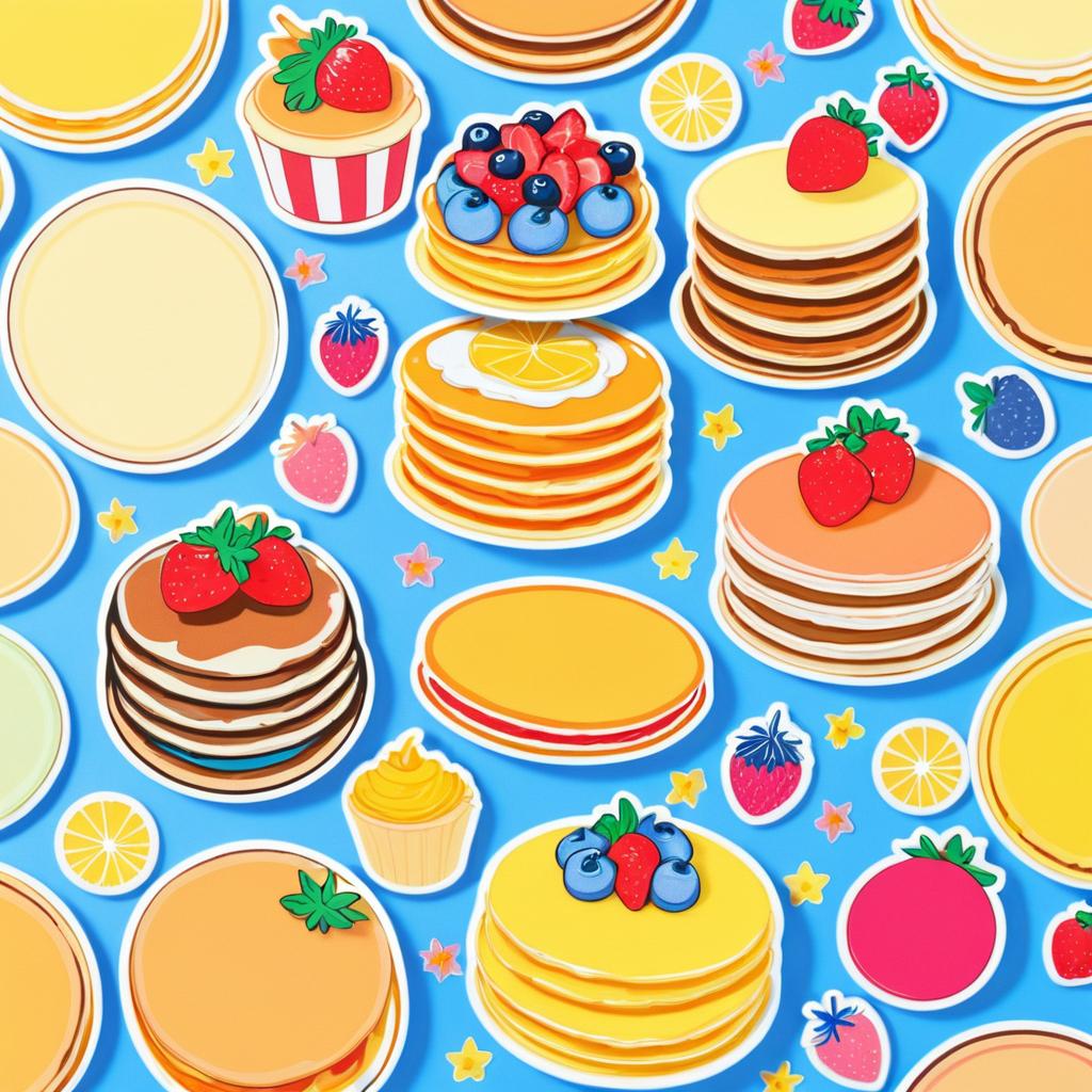 Whimsical Pancakes in Cheerful Colors