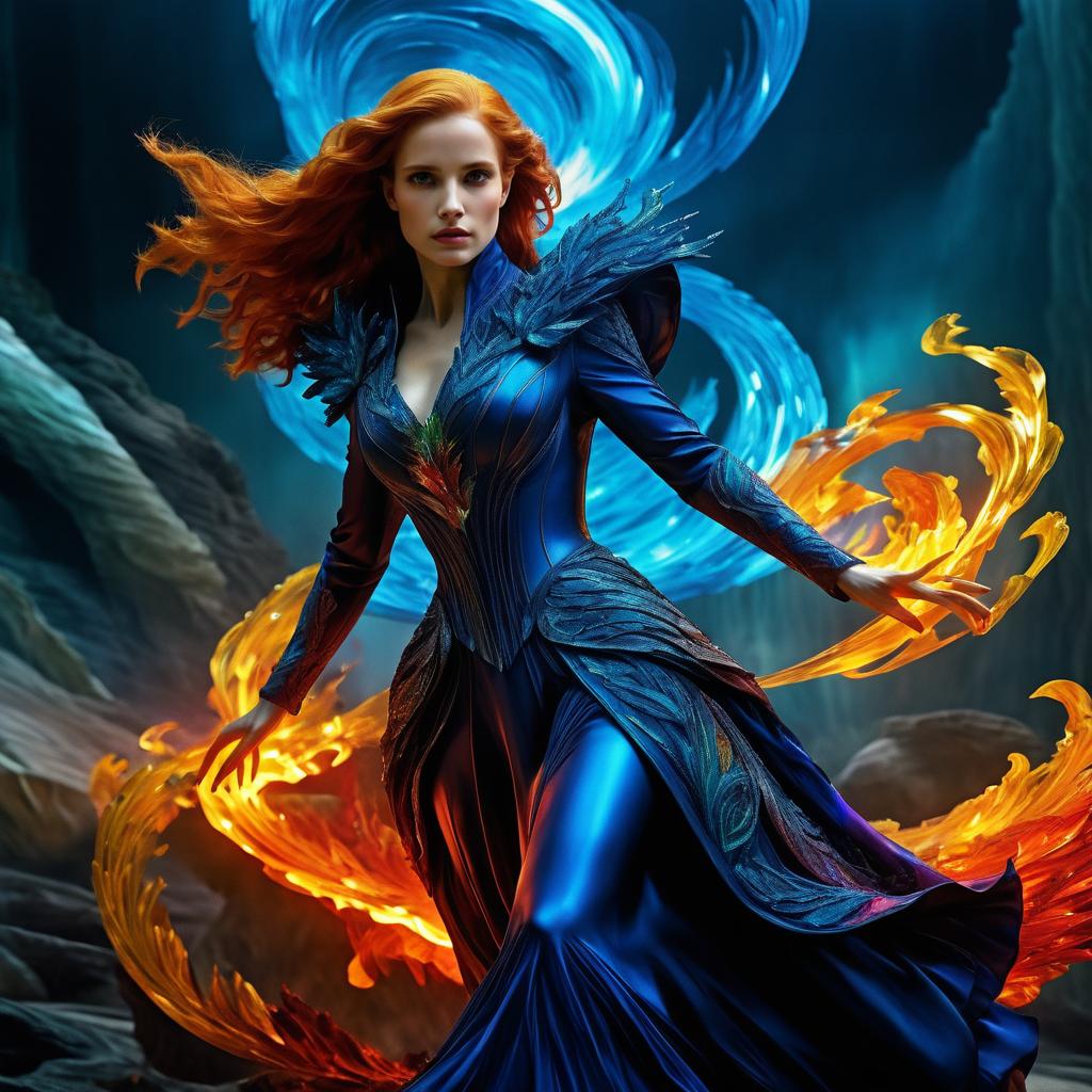 Jessica Chastain as a Powerful Elemental