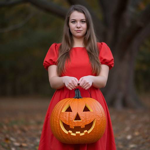 Large Woman in Halloween Dress
