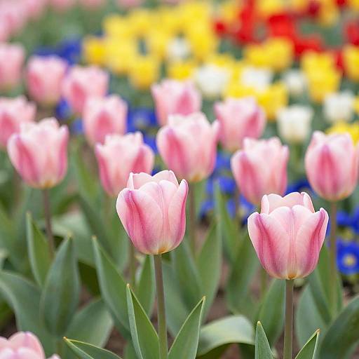 Vibrant Pink Tulips in Bloom