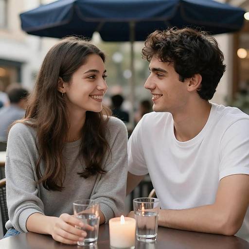 Candid Café Date with Candlelight