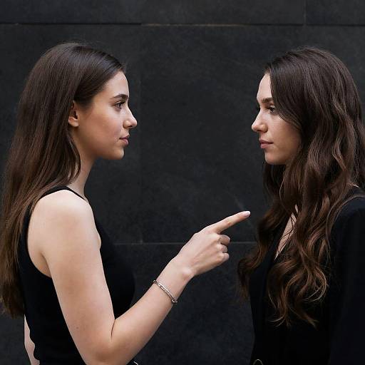 Profile Interaction of Two Women