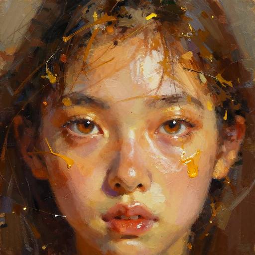 Captivating Light Honey Eyes Portrait