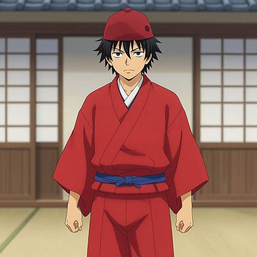 Inosuke Hashibira in Red Kimono
