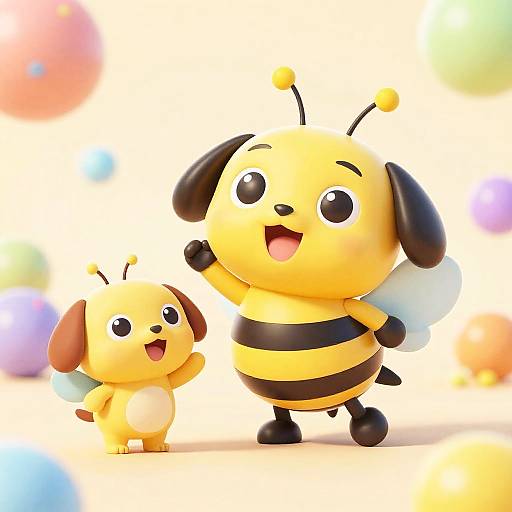 Kids-Friendly Bee and Puppycat Design