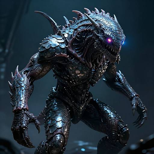 Futuristic Cybernetic Monster Artwork