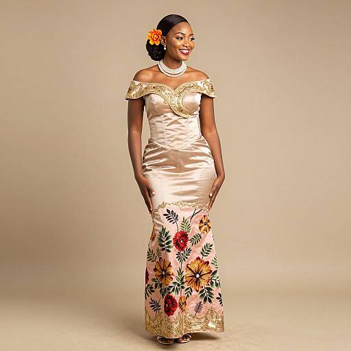 Elegant Tswana Wedding Attire Photography