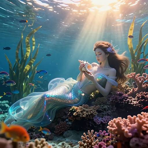 Enigmatic Aquatic Princess Portrait