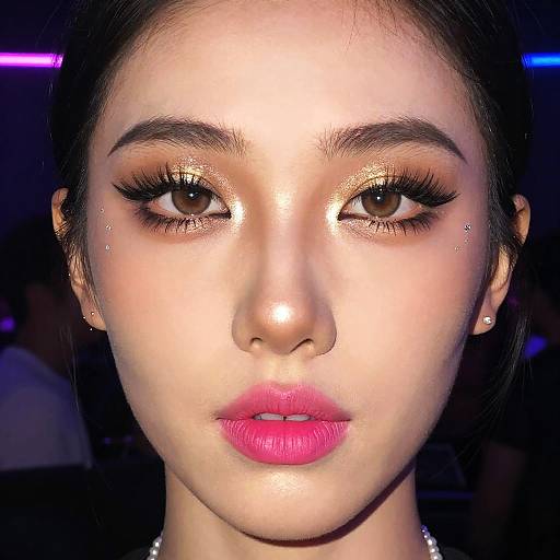 Glamorous Club Makeup Close-Up