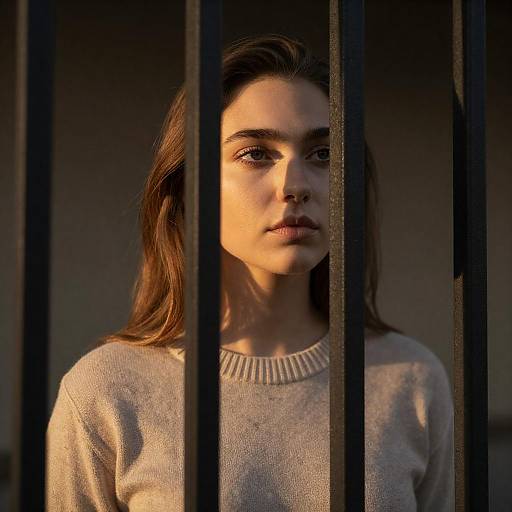 Pensive Woman in Golden Light