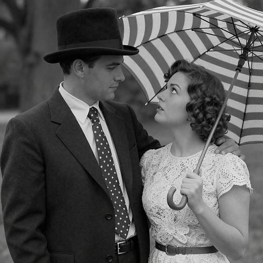 Timeless Love in Vintage Black-and-White