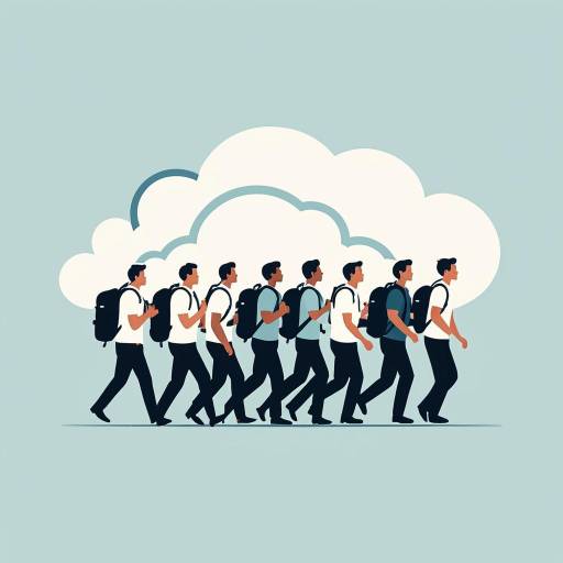 Scrum Team Journeying to the Cloud Illustration