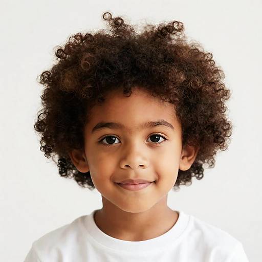 Sweet Toddler Boy Afro Illustration