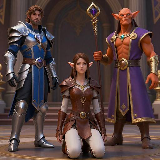 Fantasy Characters in Grand Hall