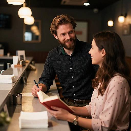 Cozy Café Conversation: A Charming Capture