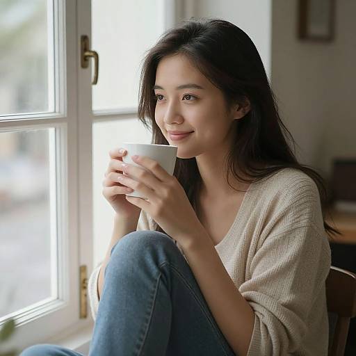 Serene Morning Coffee and Daydreams