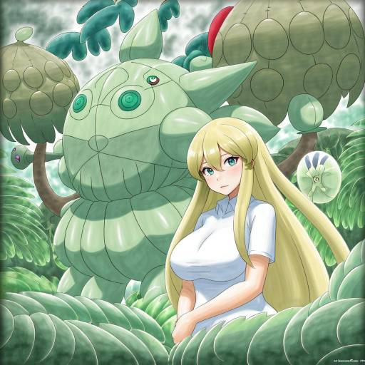 Illustration of Alolan exeggutor, pokemon in the style of Shimadoriru