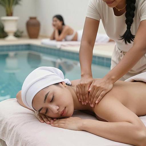 Relaxing Massage by the Poolside