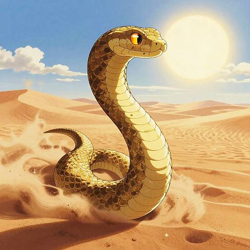 Mystic Golden Sand Serpent Soaring