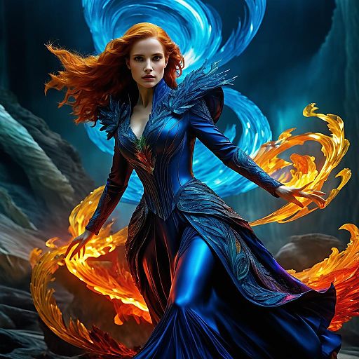 Jessica Chastain as a Powerful Elemental Jessica Chastain as a Powerful Elemental