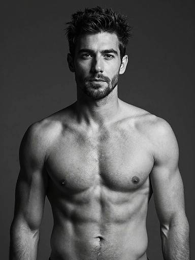 Black and White Male Fitness Portrait