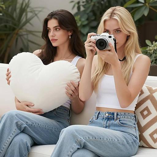 Outdoor Scene of Stylish Women