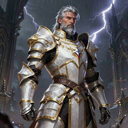Ornate Fantasy Warrior in Storm